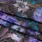 1 Yard Lilac Teal Taupe Linen Fabric Medium Weight Mythical Garden 58 inch Width